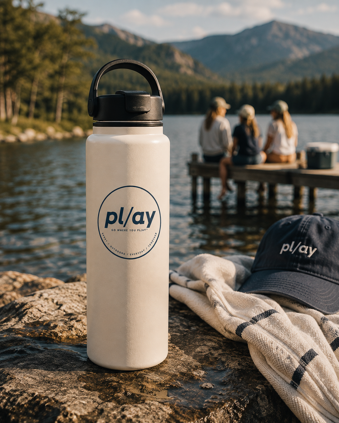 The PL/AY Bottle — a beautiful everyday hydration bottle.